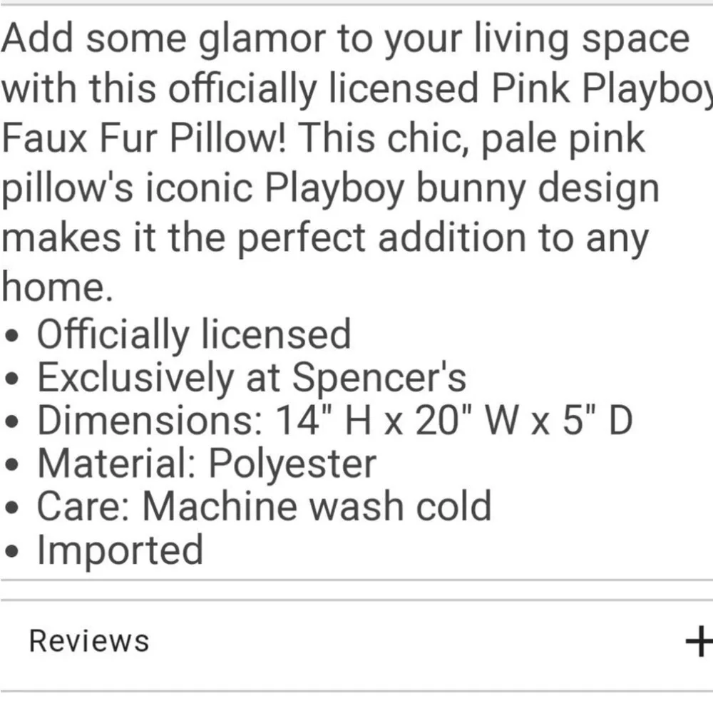 New Playboy pink fur logo pillow